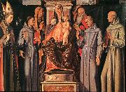 VIVARINI, family of painters Holy Family (Sacra Conversazione) ewt oil on canvas
